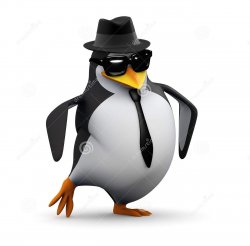 3D Cool Penguin Meme Template