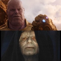 Thanos vs Palpatine Meme Template