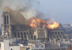 notre dame burning Meme Template