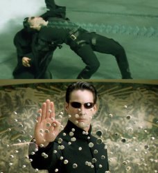 Matrix Neo Dodge Meme Template