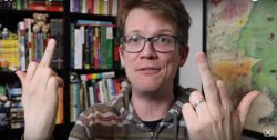 Hank Green middle fingers Meme Template