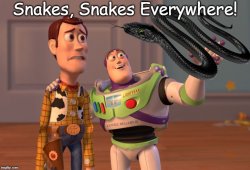 Toy Story Snakes, Snakes Everywhere Meme Template