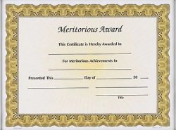 Meritorious Achievement Award Meme Template