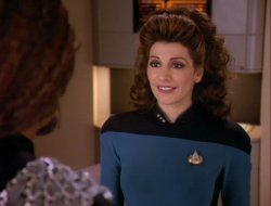 Counselor Troi Talking to Worf Meme Template