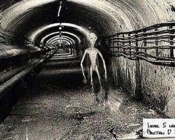 alien walking through tunnel Meme Template