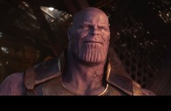 Thanos Smiling Meme Template