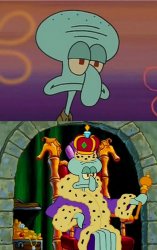 Royal Squidward Meme Template