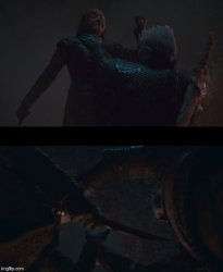 arya feints night king Meme Template