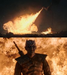 Night King vs. Drogon Meme Template