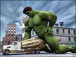 Hulk Smashes Cement Truck Meme Template
