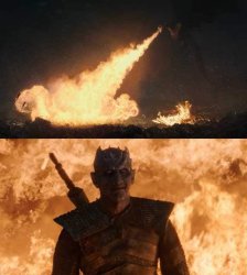 Night king vs dragon Meme Template