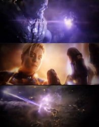 Thanos vs. Captain Marvel Meme Template