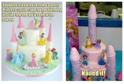 Pretty Princess Castle Cake creation Meme Template