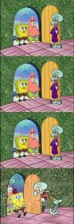 Spongebob, Squidward and Patrick Bad Pun Meme Template