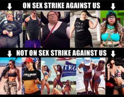 Liberal women's sex strike Alyssa herpes Milano Meme Template