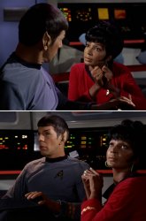 Spock vs Uhura Meme Template