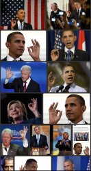 Obama Clinton OK sign Meme Template