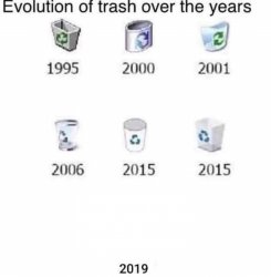 Trash over the years Meme Template