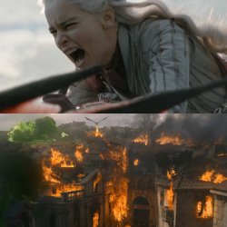 Burning Kings Landing Meme Template