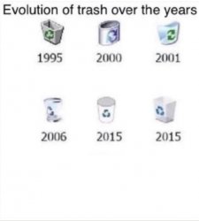 Evolution of Trash Over the Years Meme Template