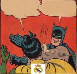 Batman slapping Robin Madrid Meme Template