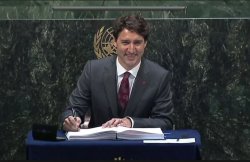 Trudeau UN Meme Template