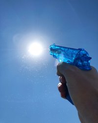 Water pistol on sun Meme Template