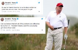 Trump Tweets Golf Meme Template