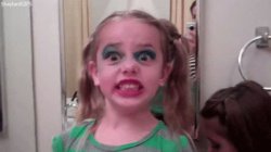 little girl makeup fiasco Meme Template