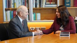 Nelson meets fellow fascist Jacinda Ardern Meme Template