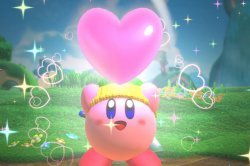 Kirby using a friend heart Meme Template