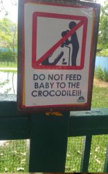 Zoo Signs: Alligator Meme Template