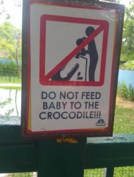 Zoo Signs: Alligator Meme Template