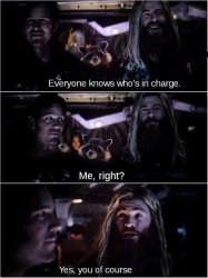 Everyone knows who's in charge Meme Template