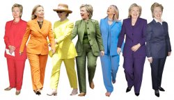 Hillary Clinton Colored Suits Meme Template