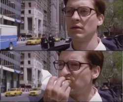 Peter parker eating a hot dog Meme Template