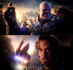 Tony Stark ando Thanos Meme Template