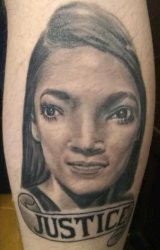 AOC tattoo Meme Template