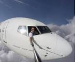 Pilot taking selfie out of plane Meme Template