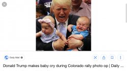 Trump holding baby Meme Template