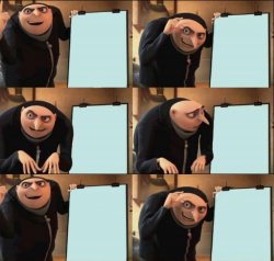 6 panels gru Meme Template