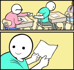 Wholesome note passing Meme Template