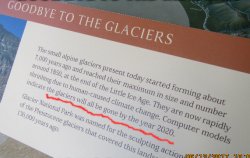 Goodbye Glaciers Sign Gone by 2020 Meme Template