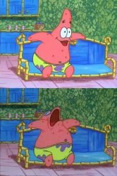 Patrick Star couch sleeping Meme Template