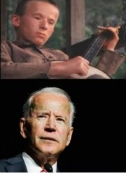 Creepy banjo kid Joe Biden Meme Template