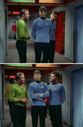 Kirk Spock McCoy Satan Meme Template