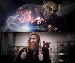 Hulk Thor thumbs up Meme Template