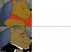 Winnie the Pooh with Tuxedo Meme Template