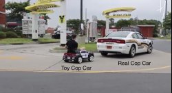Charger Cop Car: Toy and Real Meme Template