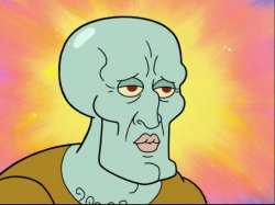 Handsome Squidward Meme Template